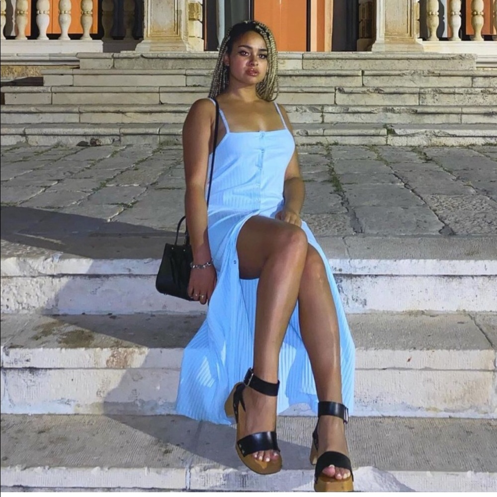Zara NWT Baby Blue DRESS